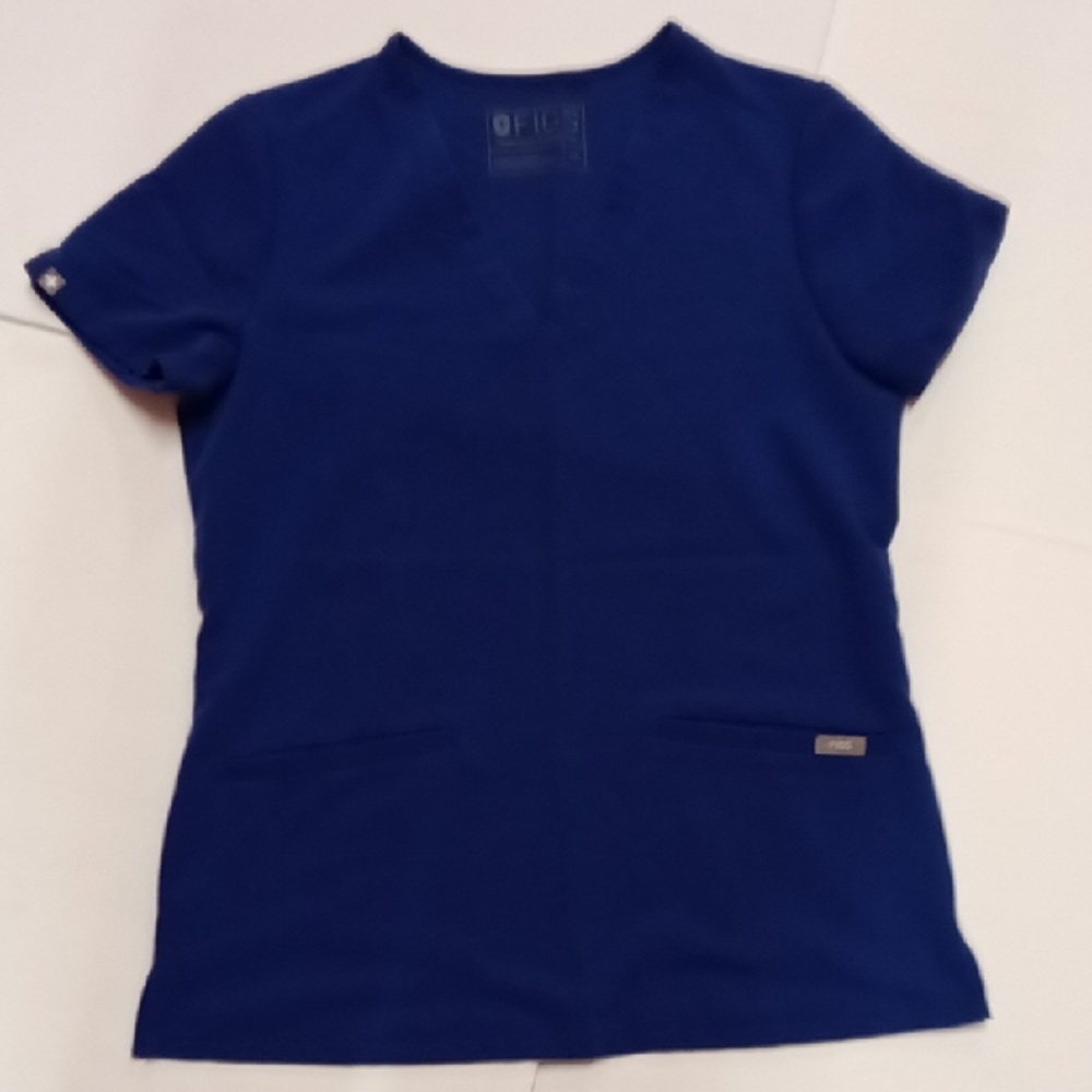 FIGS V-Neck Scrubs Top XS Bright Blue